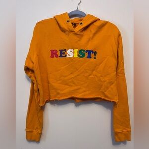 Phluid Project cropped RESIST hoodie
